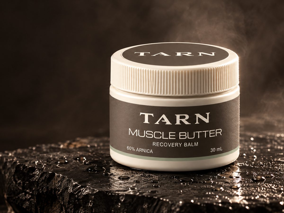 TARN Muscle Butter jar on wet slate